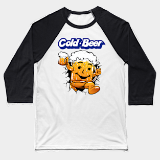 Beer Baseball T-Shirt - Cool Beer by HYPETRON